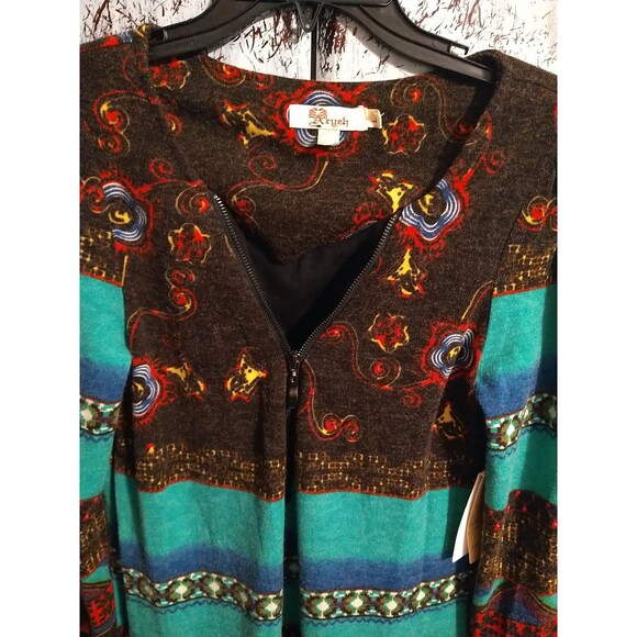 Aryeh Anthropologie  Multicolor Dress Large Nwt Boho Artsy - Picture 3 of 14